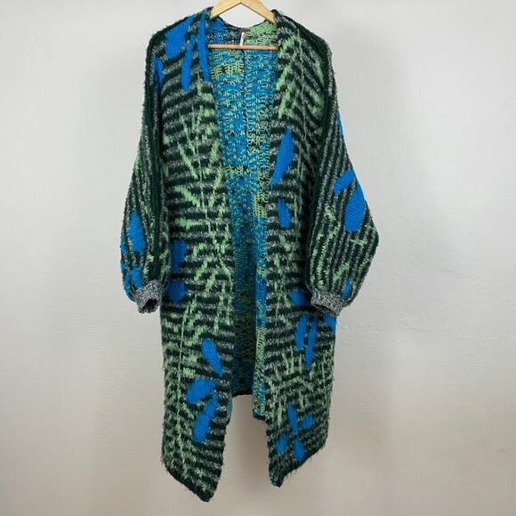 Free People Could It Be You Cardi - Spruce Combo - Size Small - Picture 1 of 12